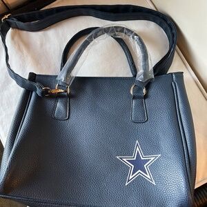 Dallas Cowboys Purse - Navy Blue Tote with Crossbody Strap